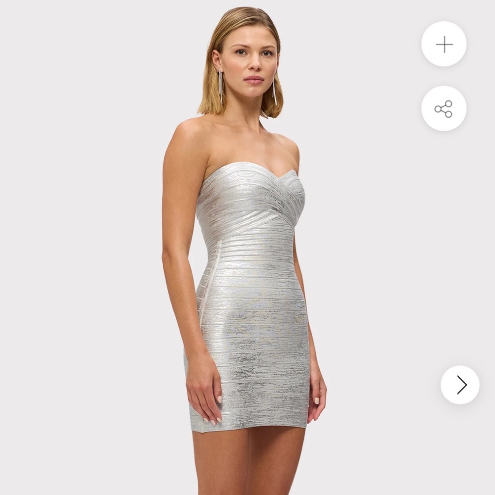 NEW💎✨Herve Leger The Metallic Dress Small